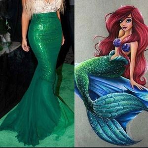 Maxi mermaid tail costume skirt